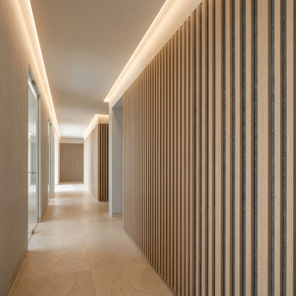 Wood Slat Acoustic Wall – 270 × 110 cm